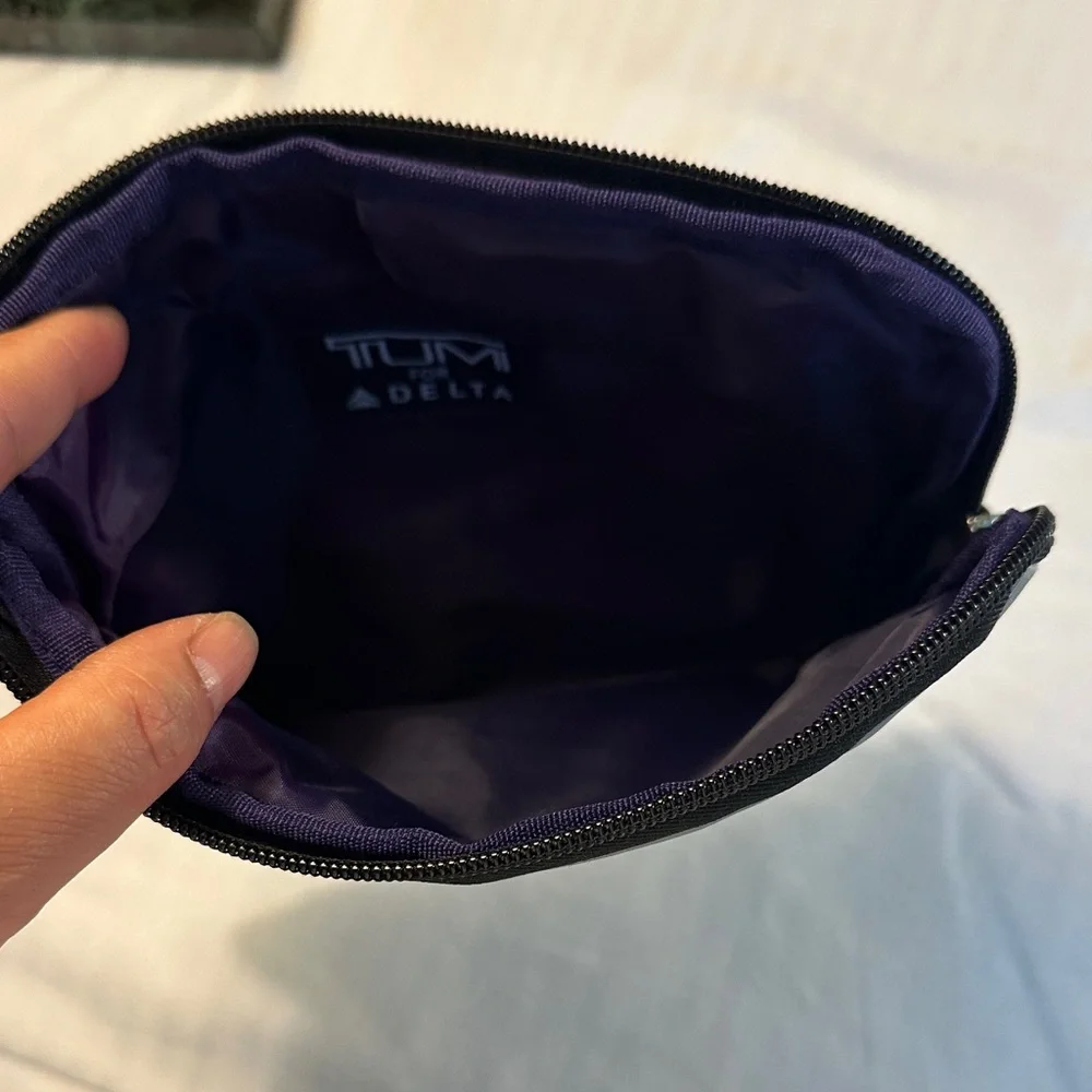 Tumi Gray Zip-Top Toiletry Pouch